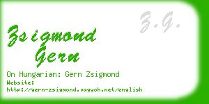 zsigmond gern business card